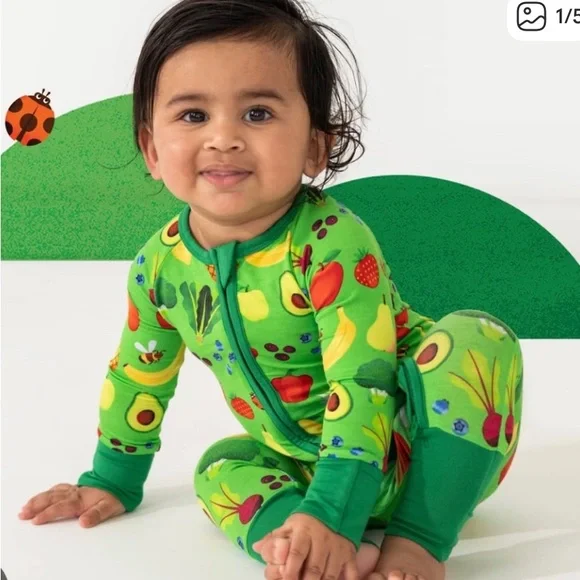 Little Sleepies Once Upon A Farm Collab Zippy Pajamas Size 3T - Picture 8 of 8